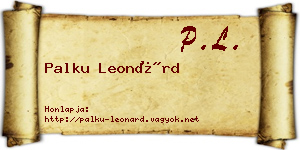 Palku Leonárd névjegykártya